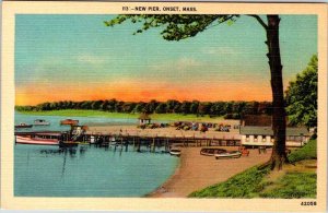 Postcard PIER SCENE Onset Massachusetts MA AO6943