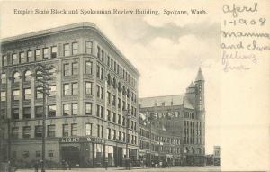 C-1910 Empire State Block Spokesman SPOKANE WASHINGTON Newman postcard 4595