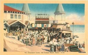 1940s Old Orchard Beach Maine Amusement Center Portland Candy postccard 219