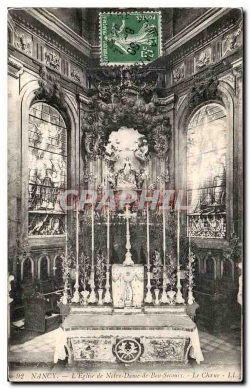 Old Postcard Nancy L & # 39Eglise of Our Lady of Good Help Chorus