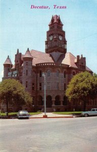 DECATUR, TX Texas WISE COUNTY COURT HOUSE Courthouse~Clock Tower Chrome Postcard