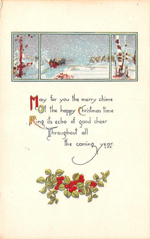 Christmas Postcard Old Vintage Antique Post Card