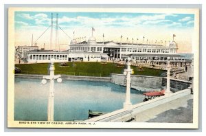 Vintage 1920's Postcard Aerial View of the Casino Asbury Park New Jersey