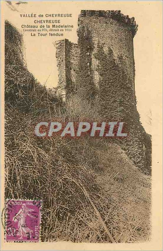 Postcard Old Chevreuse Valley Magdalen Chateau built in 975 destroyed in 1624...