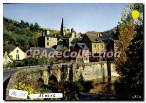Postcard Old Picturesque Aveyron Villecomtal General view