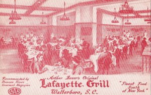 Postcard Lafayette Grill Walterboro SC