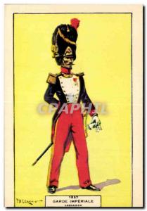 Old Postcard Fancy Army Guard Imperial 1857 Uniform Grenadier