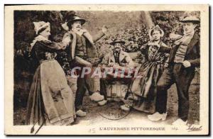 Old Postcard Folklore The Auvergne Bourree