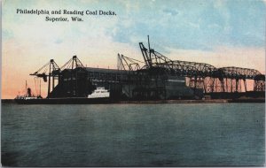 Philadelphia And Reading Coal Docks Superior Wisconsin Vintage Postcard C113