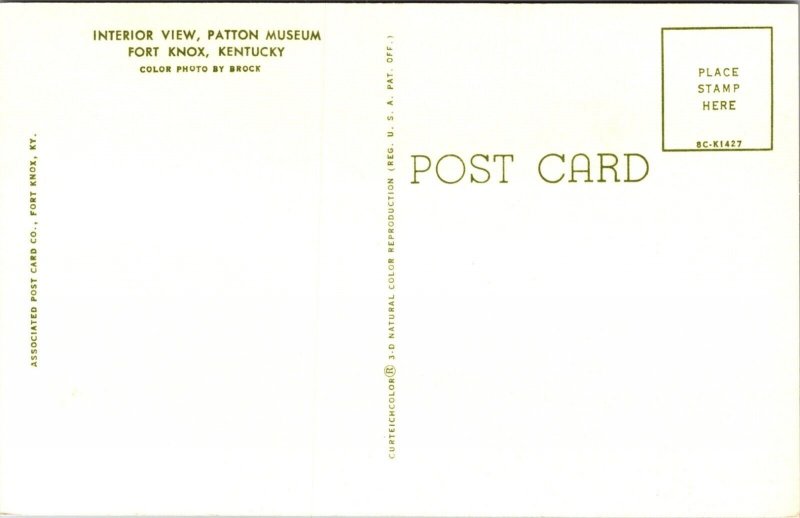 German WW2 exhibit Patton Museum Fort Knox Kentucky Postcard