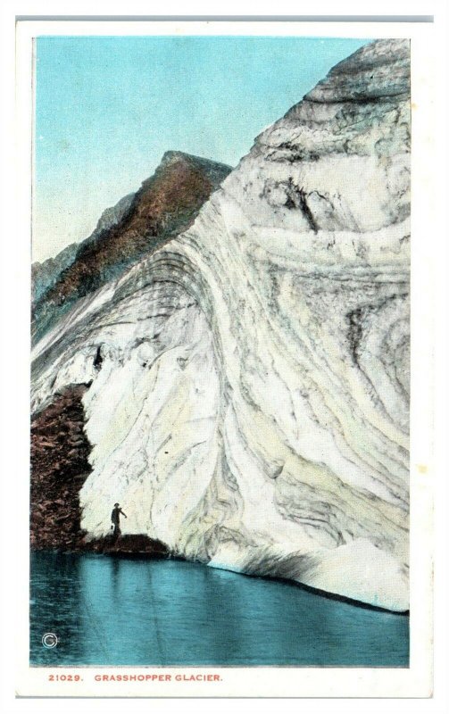 Grasshopper Glacier, Yellowstone National Park, WY Postcard *6V(2)17