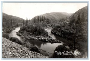 c1940's Smith River Forks View Near Crescent City CA RPPC Photo Postcard