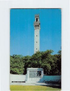 Postcard Pilgrim Memorial Monument and Bas-relief, Cape Cod, Provincetown, MA