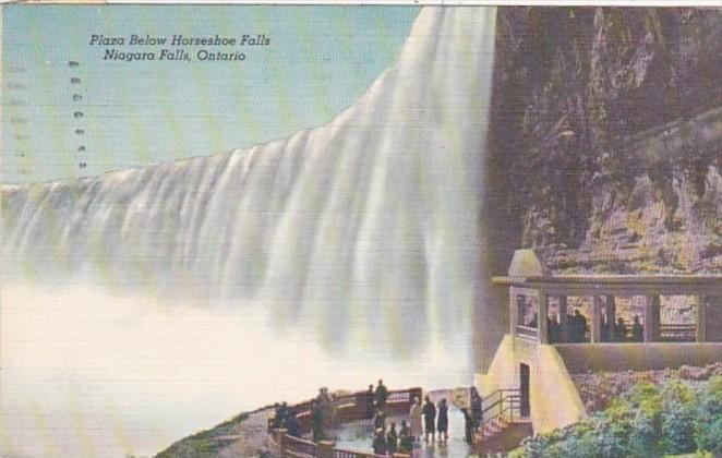 Canada Niagara Falls Plaza Below Horseshoe Falls 1959
