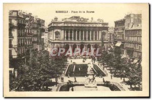 Old Postcard Marseille Place de la Bourse