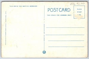 Youngstown Ohio~Eash High School Building~1920s Vintage Cars~Postcard