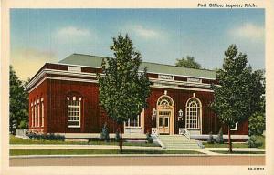 Post Office Lapeer Michigan MI 1940 Linen