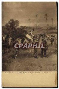 Old Postcard Horse Riding Equestrian Musee du Luxembourg Before the start Brown