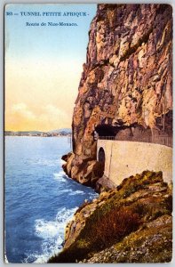 Vtg France Tunnel Petite Afrique Route de Nice Monaco Little Africa Postcard