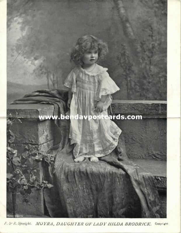 Lady Moyra, Daughter of Lady Hilda Brodrick (1902) Double Postcard