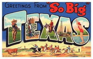Large letter SO BIG TEXAS