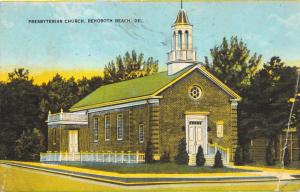 REHOBOTH BEACH DELAWARE PRESBYTERIAN CHURCH POSTCARD  DAMAGED