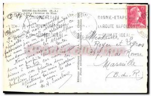 Old Postcard Digne les Bains B Avenue A Nice
