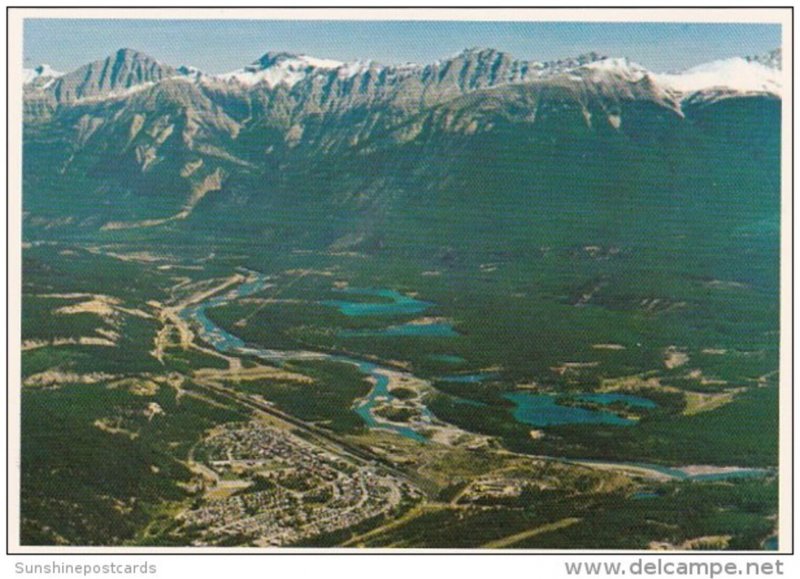 Canada Jasper Aerial View From Jasper Sky Tram