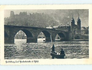 old rppc BRIDGE AND BUILDINGS Heidelberg Germany HM1649