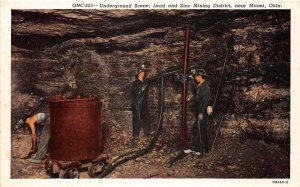 J57/ Miami Oklahoma Postcard c1940s Underground Lead Zinc Mine District 191