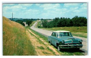 IOWA, IA ~ Highways Are Happy 1953 MERCURY Automobile Car Postcard