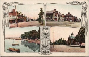 Boksburg South Africa Post Office Commissioner St. Lake Multiview Postcard G99