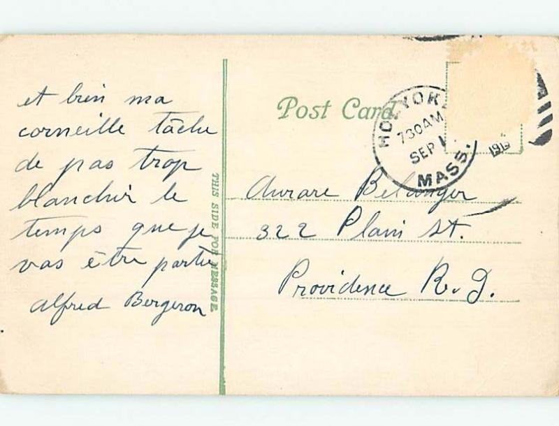 Divided-Back PARK SCENE Holyoke Massachusetts MA hk7780