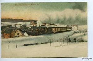 Burton VT Express Railroad Train 1910 Postcard