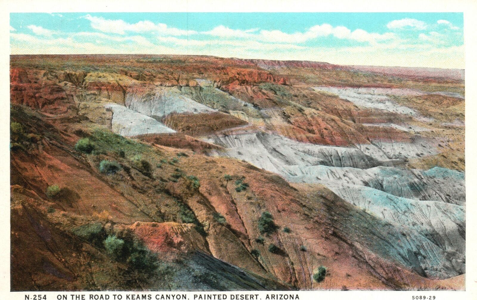 Vintage Postcard 1920's On the Road to Keams Canyon Painted Desert
