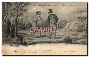 Old Postcard Legend of Saint Saulge L Pond Ranceau Folklore Costume