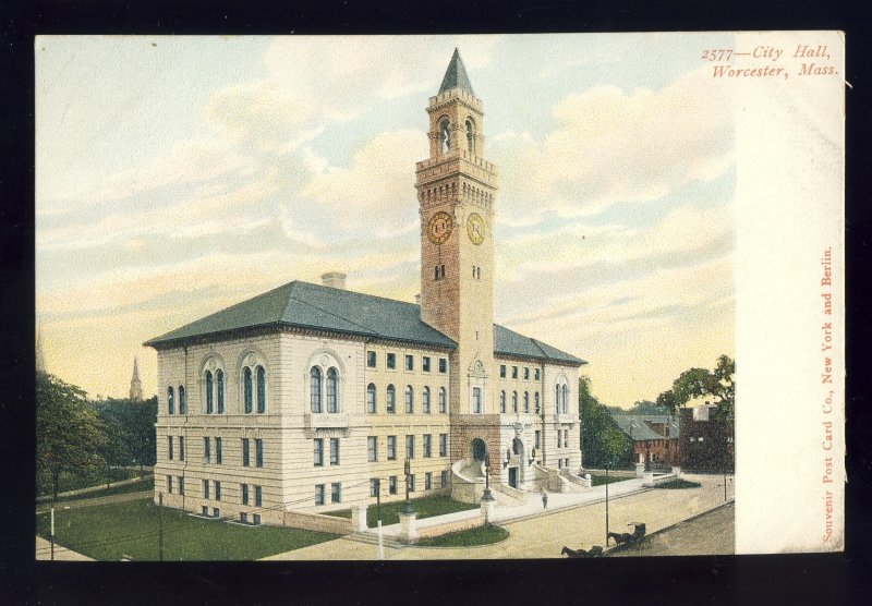 Worcester, Massachusetts/MA/Mass Postcard, City Hall
