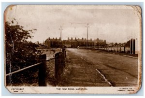 Cheshire England Postcard The New Road Marston c1910 Antique RPPC Photo