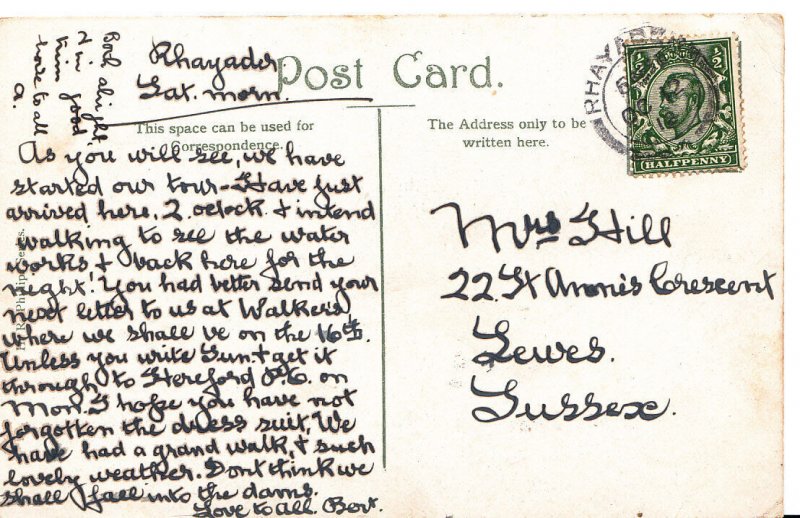 Genealogy Postcard - Family History - Hill - Lewes - Sussex   BT967