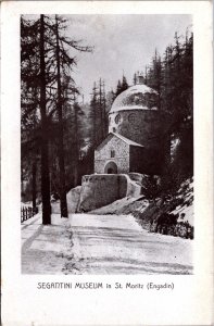 Switzerland Segantini Museum in St Moritz Vintage Postcard C199