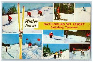 c1960's Winter Fun at Gatlinburg Ski Resort Gatlinburg Tennessee TN Postcard