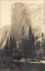 Yosemite National Park El Capitan Pillsbury PP No 1316 c1910 Real Photo Postcard