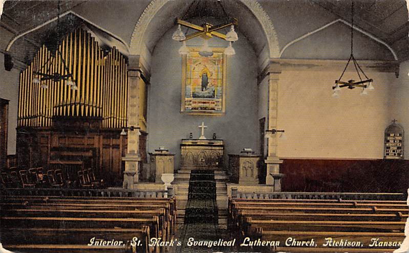 Interior St. Mark's Evangelical Lutheran Church Atchison Kansas  