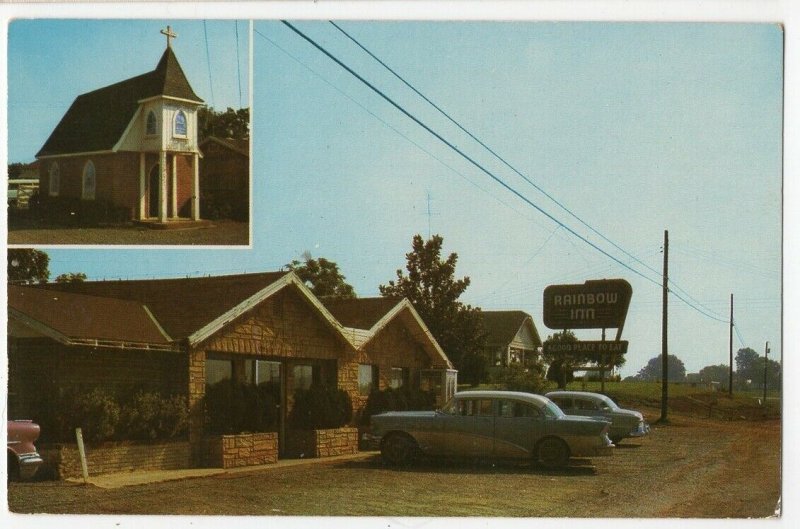 051822 OXFORD AL RAINBOW INN RESTAURANT WAYSIDE CHAPEL VINTAGE ROADSIDE POSTCARD 