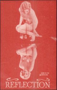 Semi Nude Pinup REFLECTION Red Tint Exhibit Mutoscope Card