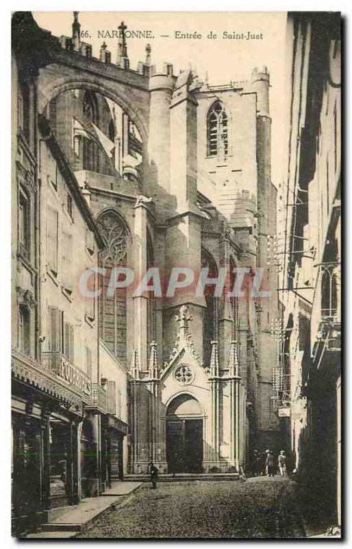 Old Postcard Narbonne Saint Just Entree