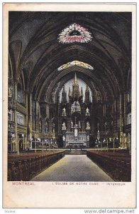 L'Eglise De Notre Dame - Interieur, Montreal, Quebec, Canada, 1900-1910s