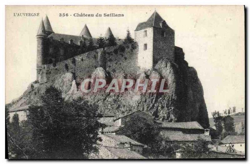 Old Postcard Auvergne Chateau of Saillans