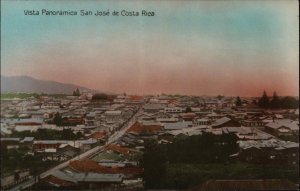 San Jose Costa Rica Panoramic Tinted Real Photo Postcard #2