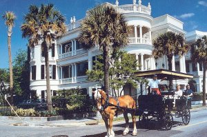 VINTAGE CONTINENTAL SIZE POSTCARD ADVENTURE INTO THE PAST CHARLESTON S. C.